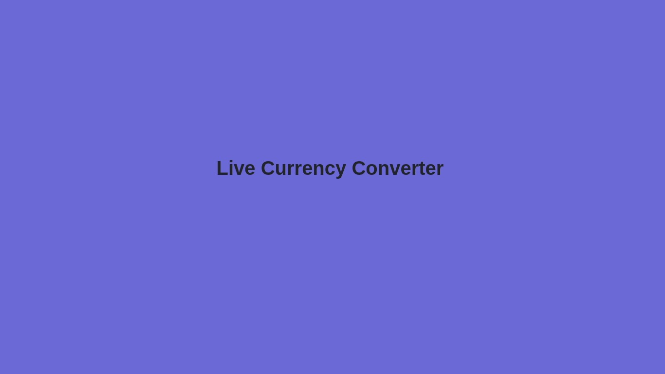 Build a Live Currency Converter in Python