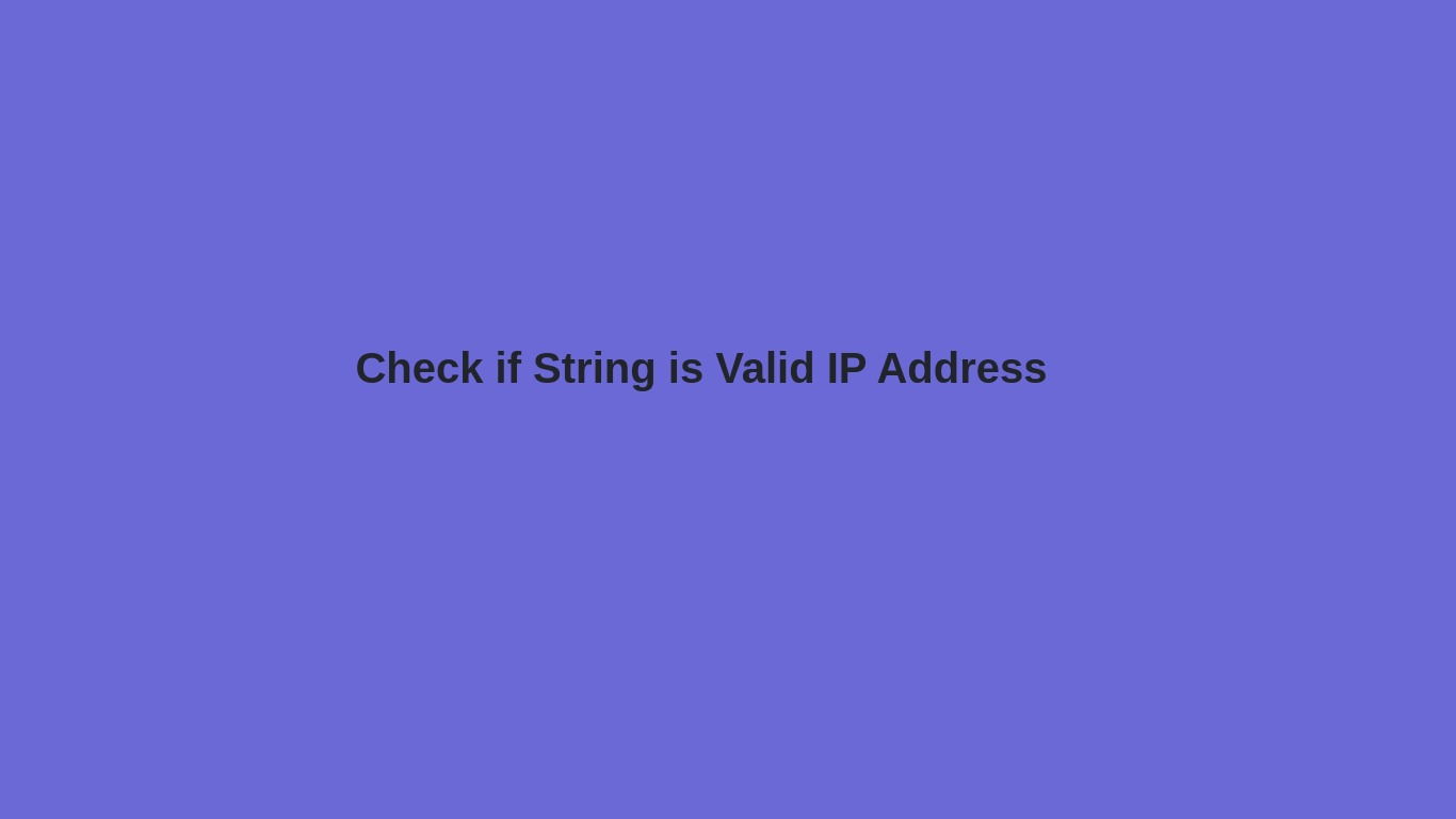 python3 check if string is ip address