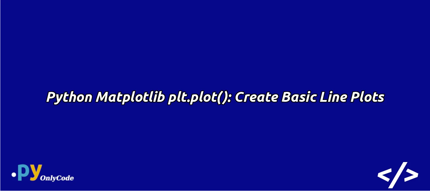 Python Matplotlib plt.plot(): Create Basic Line Plots